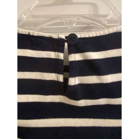 Crew Cuts Navy/White Ruffle Sleeve Dress - Picture 4 of 5